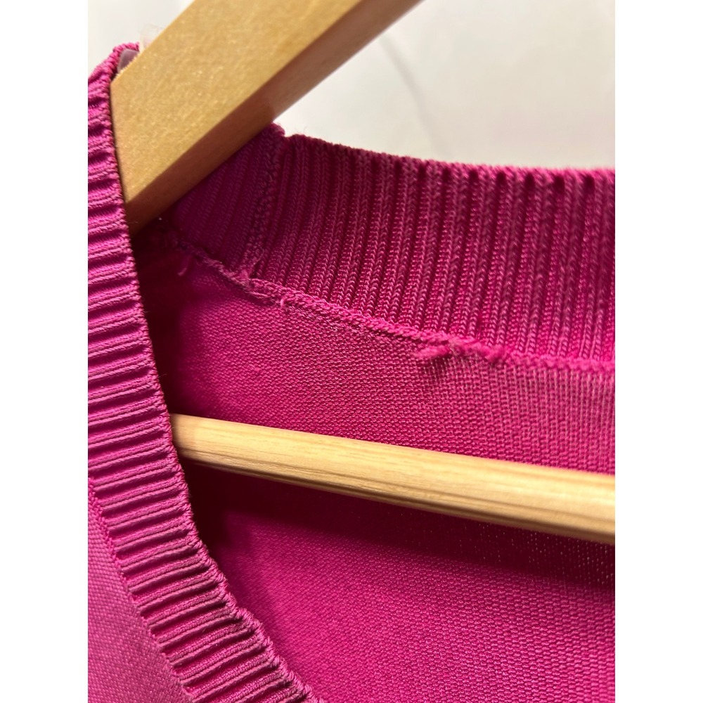 Ann Taylor Silk Blend Sweater Womens SP Pink Good Scoop Neck 3/4 Sleeve 113187 - Picture 5 of 7